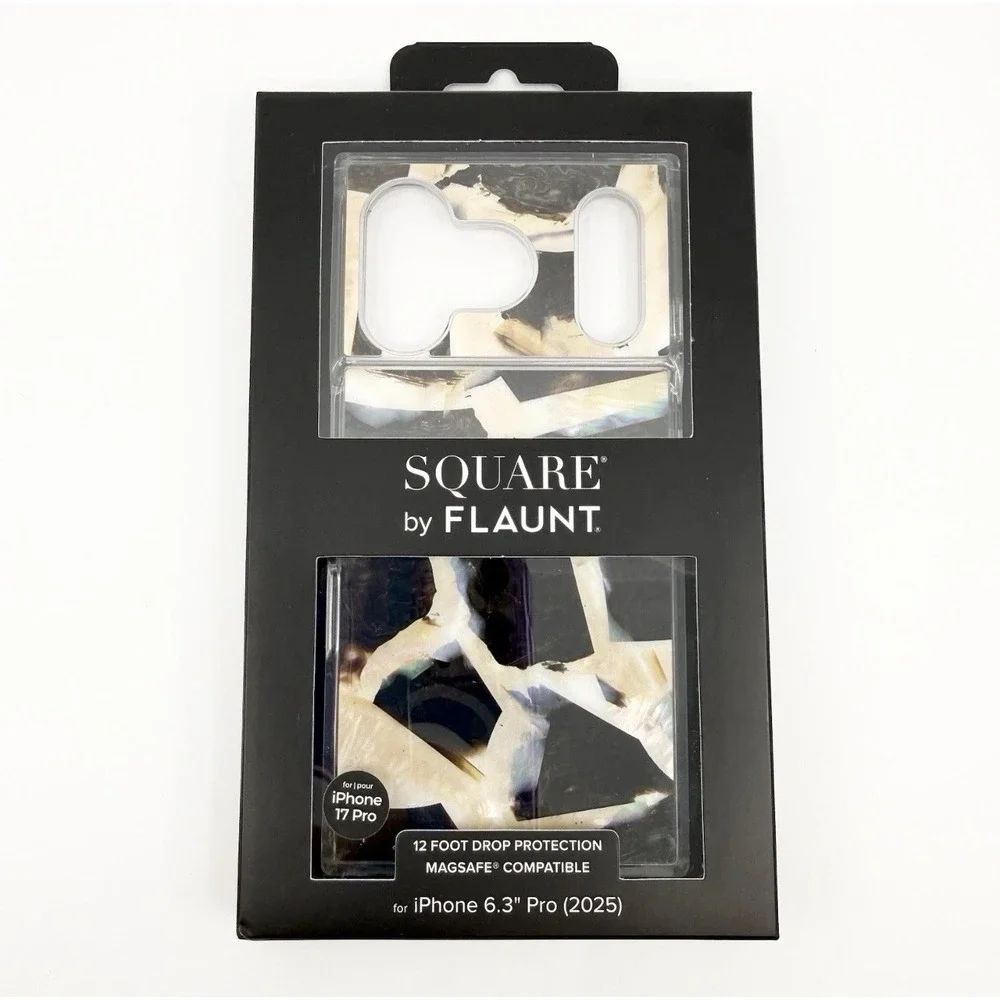 Square By Flaunt Case iPhone 17 PRO Brown Abalone Shell Pattern NEW SEALED